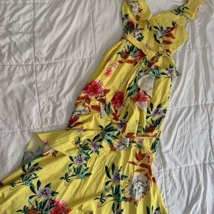 Yellow floral dress